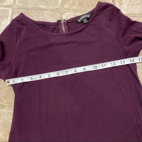 Express Plum Long Sleeve A-Line Mini Dress | Work to Weekend - Picture 6 of 7